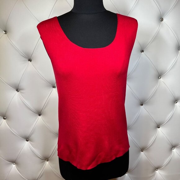 Ann Taylor Red Fitted Tank Top Size M - Picture 1 of 8